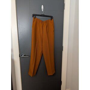 Donnkenny Classics Womens Camel Tan Elastic Waist Pull-On Pants w/ Pockets - 16S
